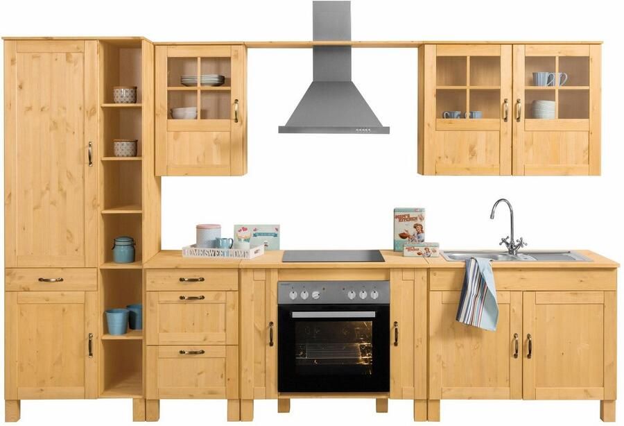 Home affaire Keukenblok Alby Breedte 325 cm van massief grenenhout zonder E-apparaten - Foto 5