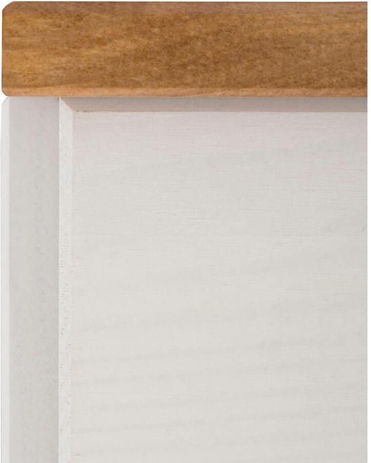 Home affaire Hangend kastje met glasdeur Oslo 100 cm breed van grenen 1 klep metalen greep landhuis-look