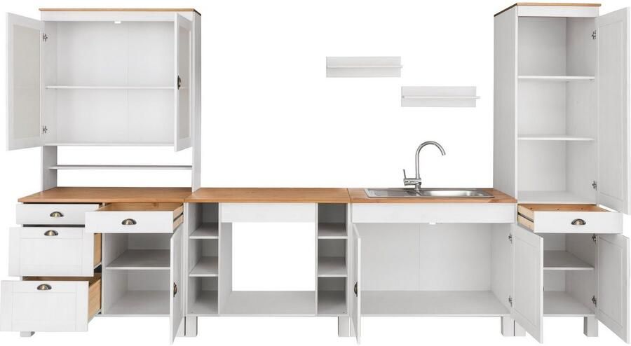 Home affaire Keukenblok Oslo Breedte 350 cm in 2 diepten zonder elektrische apparaten (7 stuks) - Foto 12