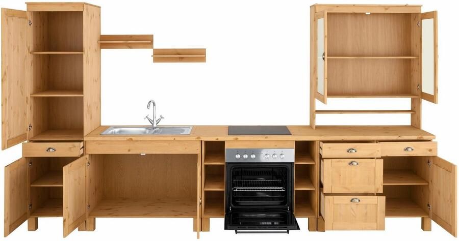 Home affaire Keukenblok Oslo Breedte 350 cm werkblad 35 mm dik zonder elektrische apparaten - Foto 13