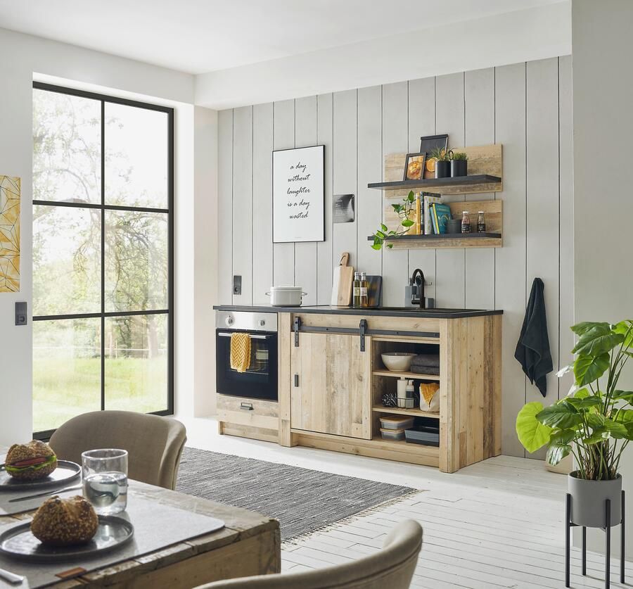 Home affaire Keukenblok Sherwood Breedte 196 cm met kookplaatombouw zonder elektrische apparaten - Foto 5