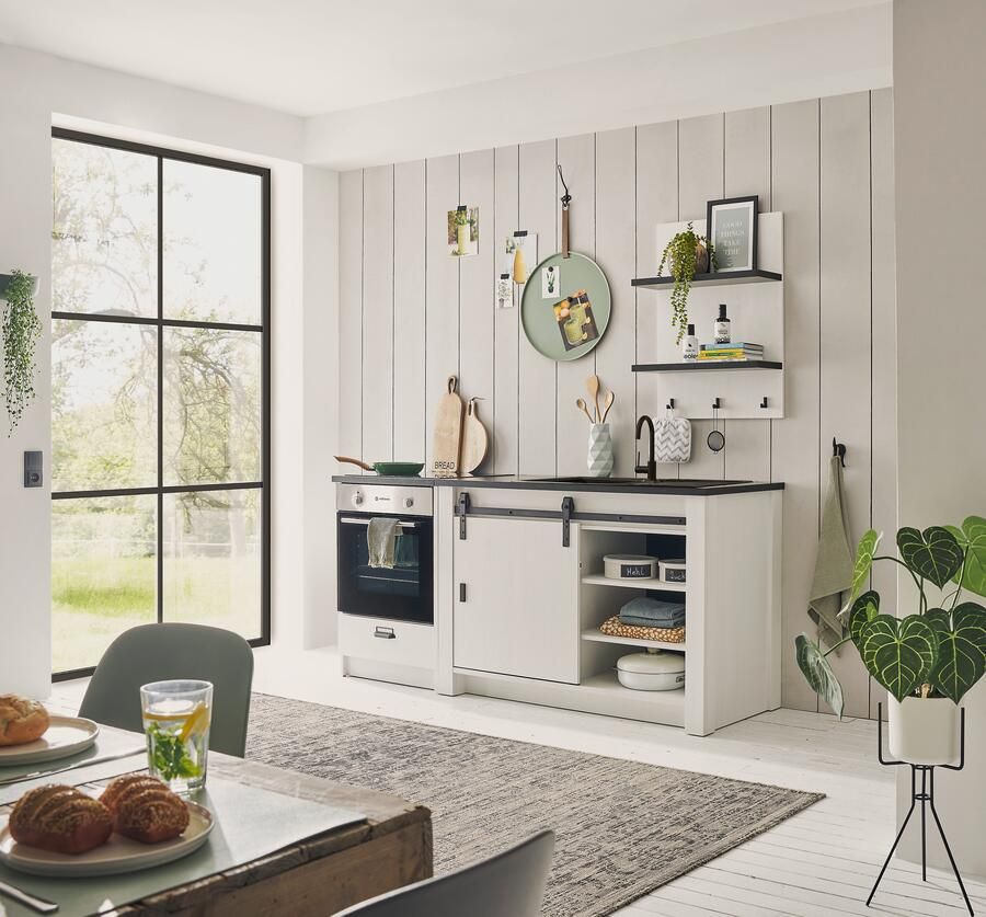 Home affaire Keukenblok Sherwood Breedte 196 cm met kookplaatombouw zonder elektrische apparaten - Foto 5