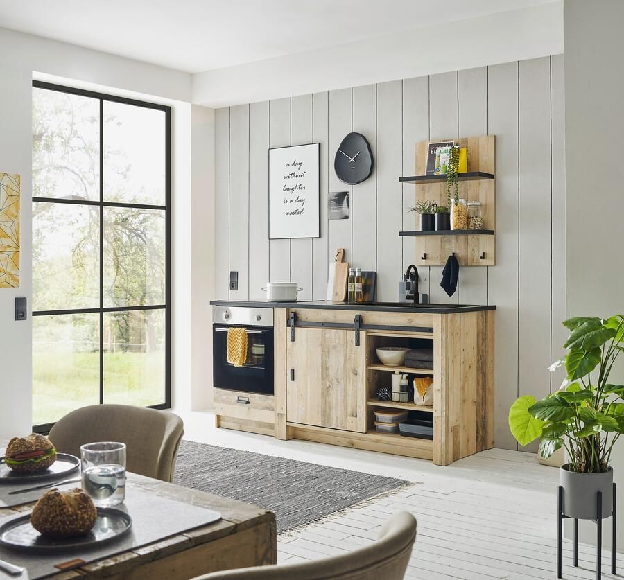 Home affaire Keukenblok Sherwood Breedte 196 cm met kookplaatombouw zonder elektrische apparaten - Foto 5