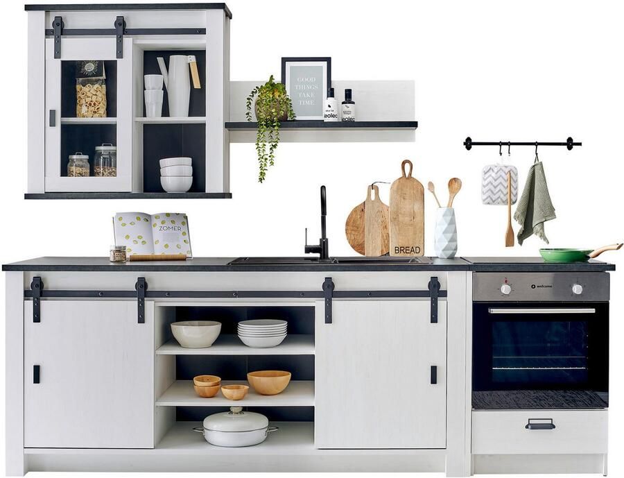 Home affaire Keukenblok Sherwood Breedte 264 cm met kookplaatombouw zonder elektrische apparaten - Foto 4