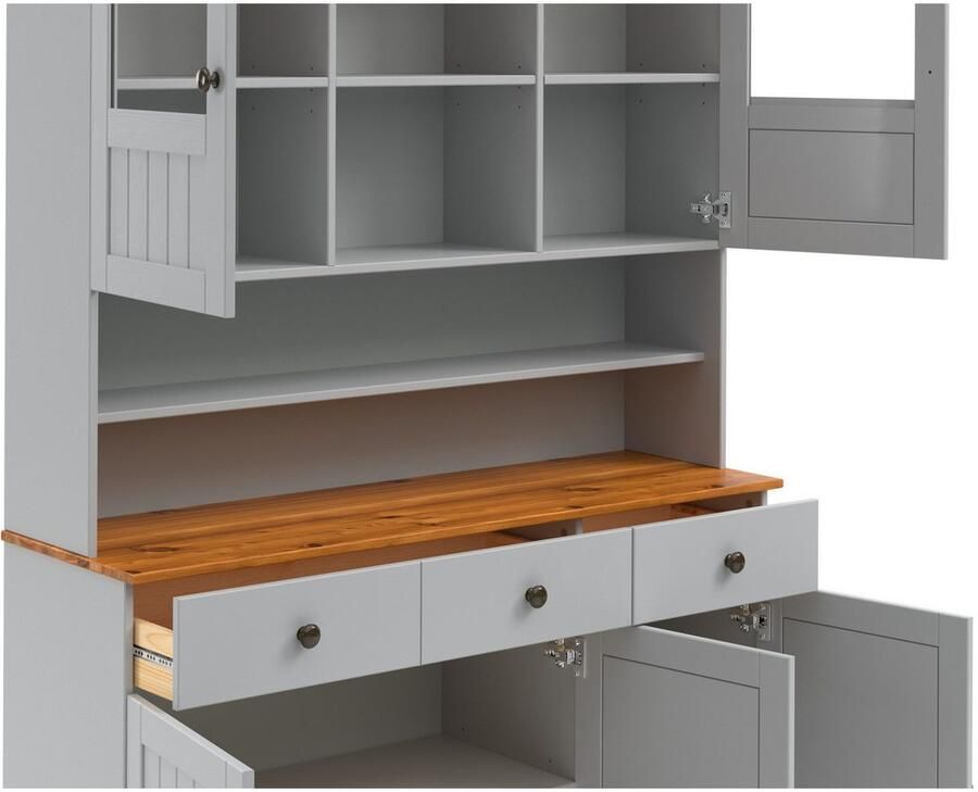 Home affaire Keukenbuffet Alby2 Met metalen grepen breedte 125 cm