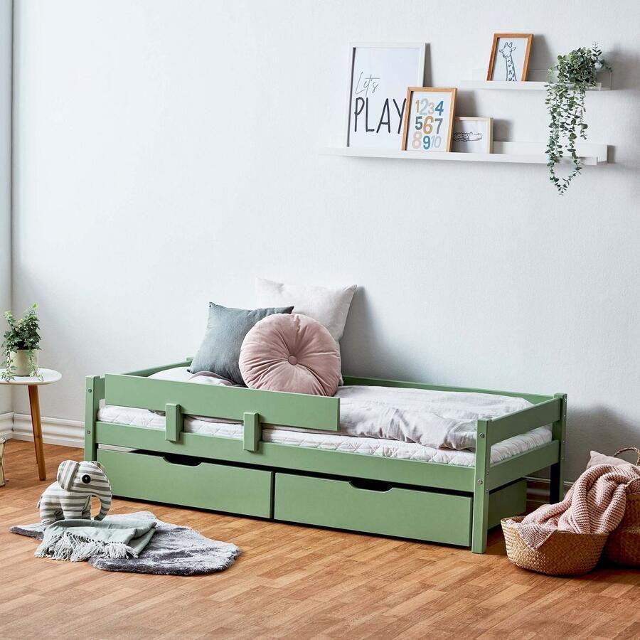Home affaire Kinderbed ECO One Kinderbed met valbeveiliging met 2 laden