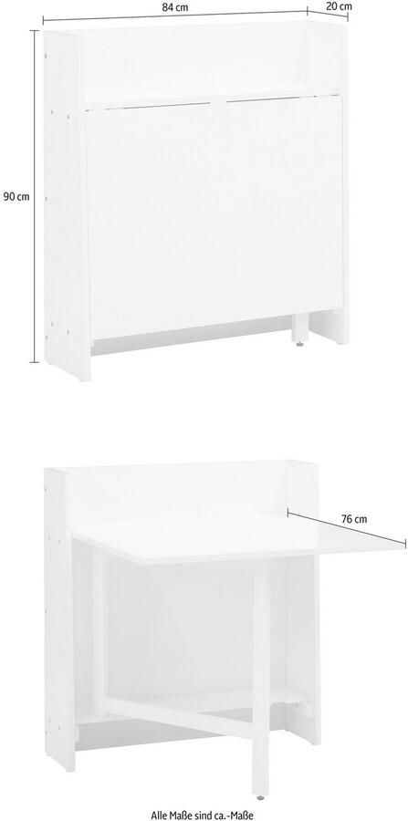 Home affaire Klaptafel Dinant in rustieke stijl gehouden ruimtebesparend inklapbaar breedte 84 cm - Foto 5