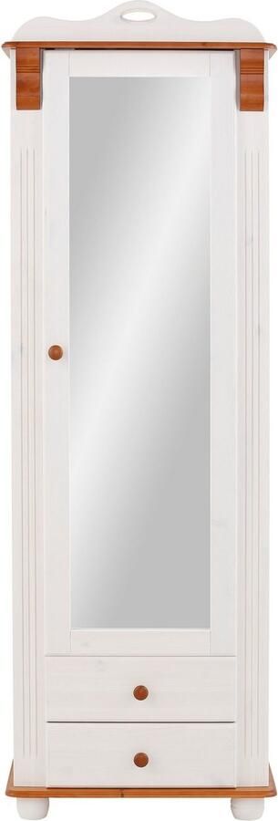 Home affaire Kledingkast ADELE met spiegel breedte 63 cm met 2 lades van massief dennenhout fsc - Foto 10