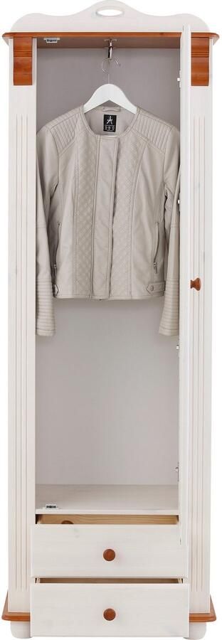 Home affaire Kledingkast ADELE met spiegel breedte 63 cm met 2 lades van massief dennenhout fsc - Foto 9