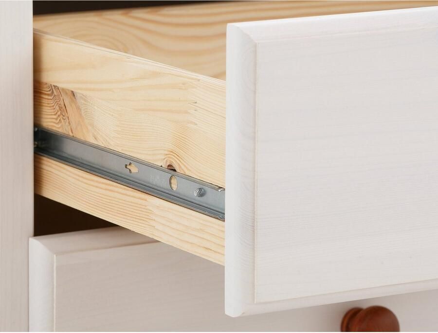 Home affaire Kledingkast ADELE met spiegel breedte 63 cm met 2 lades van massief dennenhout fsc - Foto 2