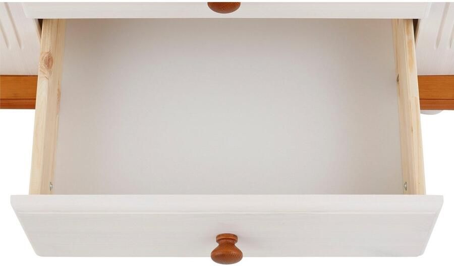 Home affaire Kledingkast ADELE met spiegel breedte 63 cm met 2 lades van massief dennenhout fsc - Foto 7