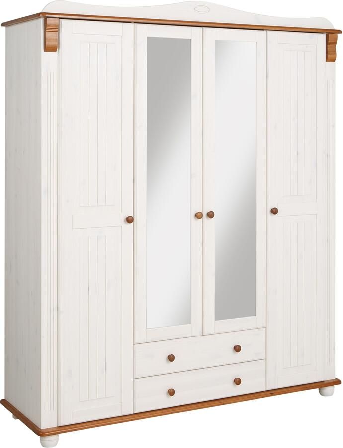 Home affaire Kledingkast ADELE van massief grenen spiegel bij de 4-en 5-deurskast indeling - Foto 5