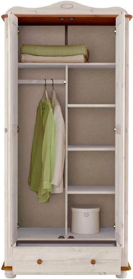 Home affaire Kledingkast ADELE van massief grenen spiegel bij de 4-en 5-deurskast indeling - Foto 8