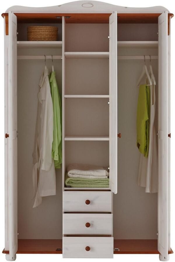 Home affaire Kledingkast ADELE van massief grenen spiegel bij de 4-en 5-deurskast indeling - Foto 6