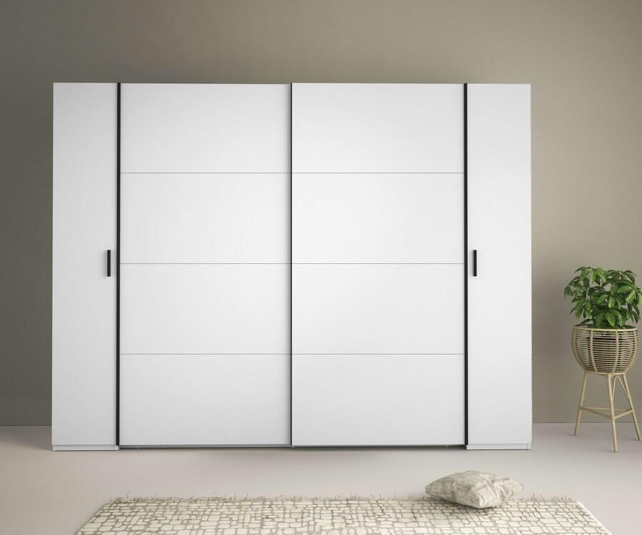 Home affaire Kledingkast Antioch met 10 planken en 2 kledingstangen zwarte handgrepen - Foto 7