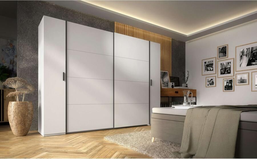 Home affaire Kledingkast Antioch met 10 planken en 2 kledingstangen zwarte handgrepen - Foto 5