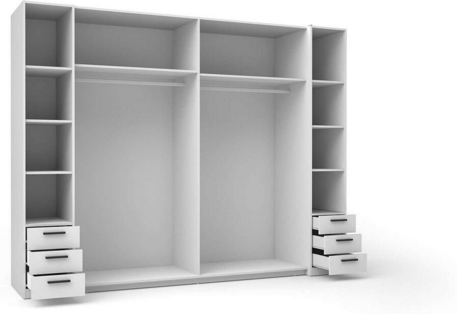 Home affaire Kledingkast Antioch met 10 planken en 2 kledingstangen zwarte handgrepen - Foto 2