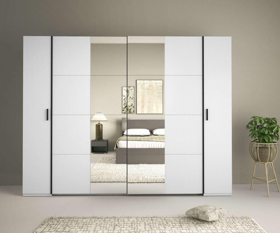 Home affaire Kledingkast Antioch met 10 planken en 2 kledingstangen zwarte handgrepen - Foto 7