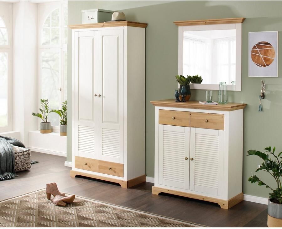 Home affaire Schoenenkast Ayanna commode voor ongeveer 9 paar schoenen Schoenkast van massief dennenhout FSC breedte 94 cm - Foto 4
