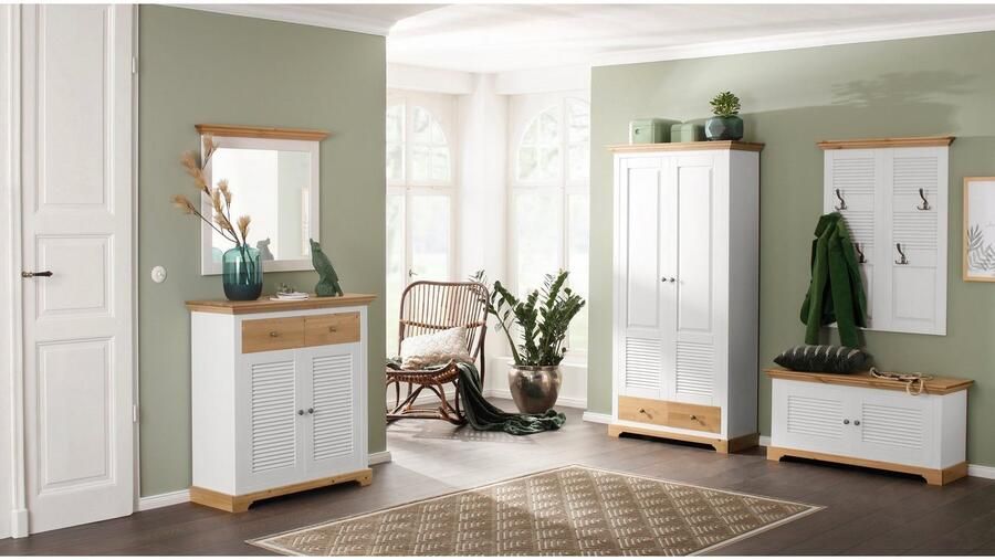 Home affaire Schoenenkast Ayanna commode voor ongeveer 9 paar schoenen Schoenkast van massief dennenhout FSC breedte 94 cm - Foto 7