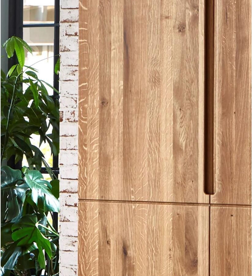 Home affaire Kledingkast Azelie van wilde eik Massief houten kledingkast in 50 cm raster planbaar - Foto 5