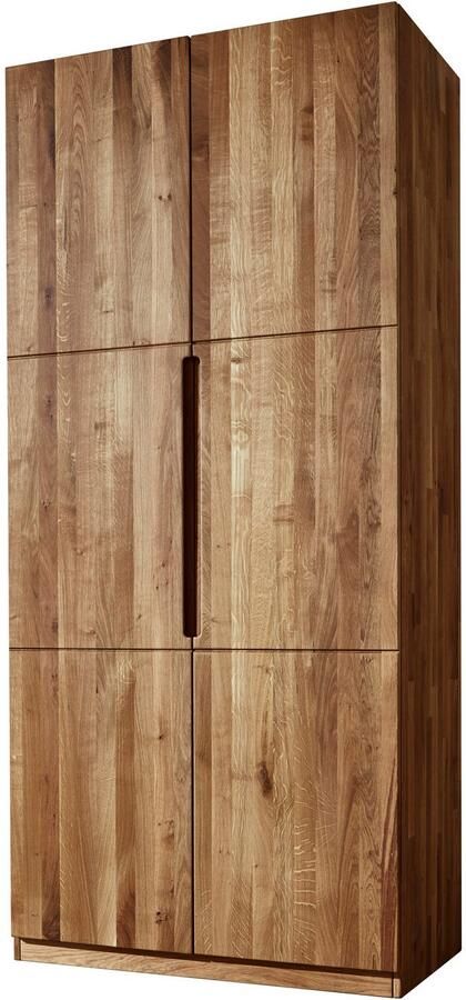 Home affaire Kledingkast Azelie van wilde eik Massief houten kledingkast in 50 cm raster planbaar - Foto 7