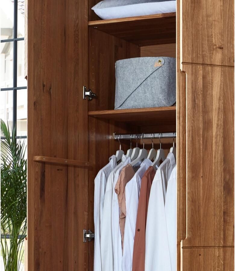 Home affaire Kledingkast Azelie van wilde eik Massief houten kledingkast in 50 cm raster planbaar - Foto 6