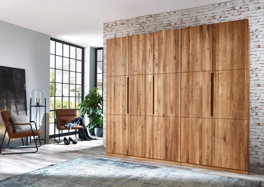 Home affaire Kledingkast Azelie van wilde eik Massief houten kledingkast in 50 cm raster planbaar - Foto 7