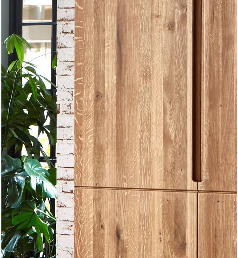 Home affaire Kledingkast Azelie van wilde eik Massief houten kledingkast in 50 cm raster planbaar - Foto 5