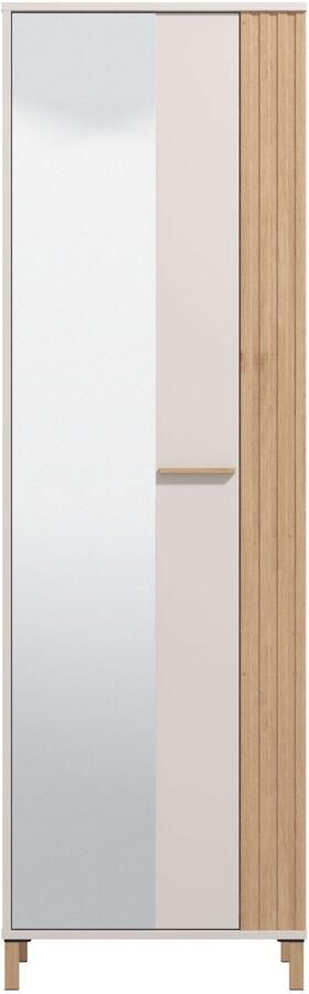Home affaire Kledingkast Belfort kledingkast opbergkast hal kast hoogte 193 cm met kledingstang 5 vakken met een spiegel in kasjmierkleur - Foto 5