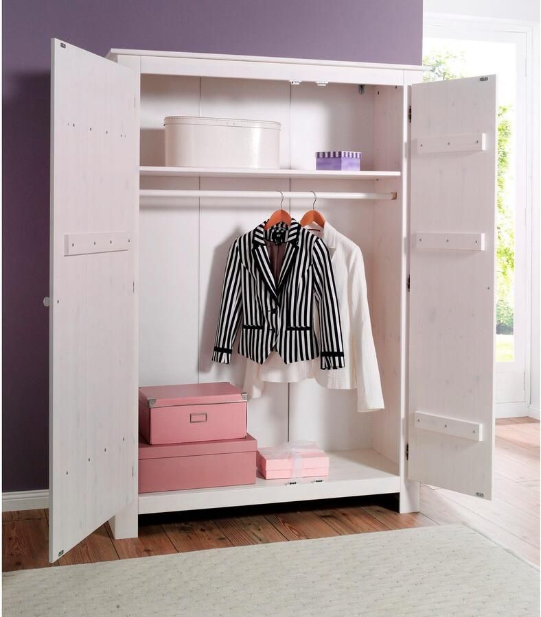 Home affaire Kledingkast Bertram van mooi massief grenenhout met een spiegeldeur hoogte 170 cm - Foto 2