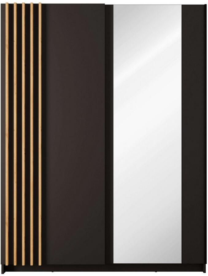 Home affaire Kledingkast Charisy met spiegel 4 inlegplanken en kledingstang - Foto 2