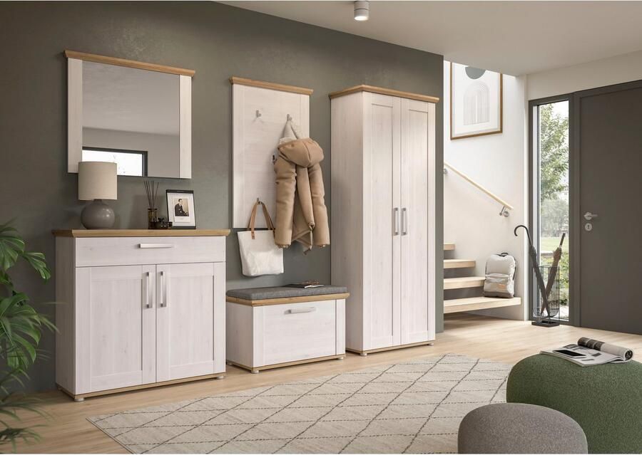 Home affaire Schoenenkast Cosenza Breedte 95 cm 2 Deuren 2 Planken 1 Lade 2-kleurig - Foto 11