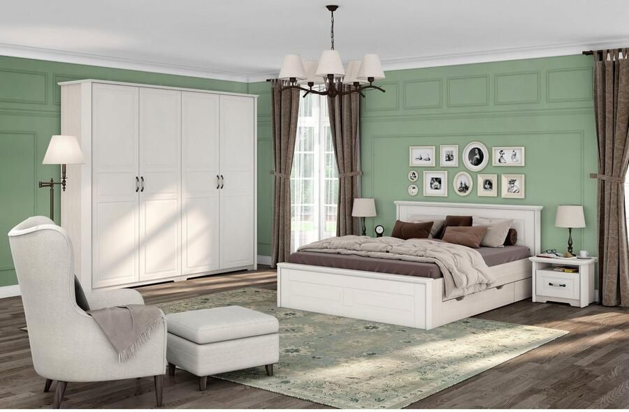 Home affaire Kledingkast Evergreen optioneel in 3 breedtes hoogte 224 cm! in klassieke landhuisstijl fsc-gecertificeerd hoogwaardige uv-lak - Foto 5