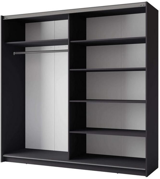 Home affaire Kledingkast Fresno linnenkast met 5 planken en kledingstang Garderobe met 2 schuifdeuren B H D 200 207 62 cm - Foto 3