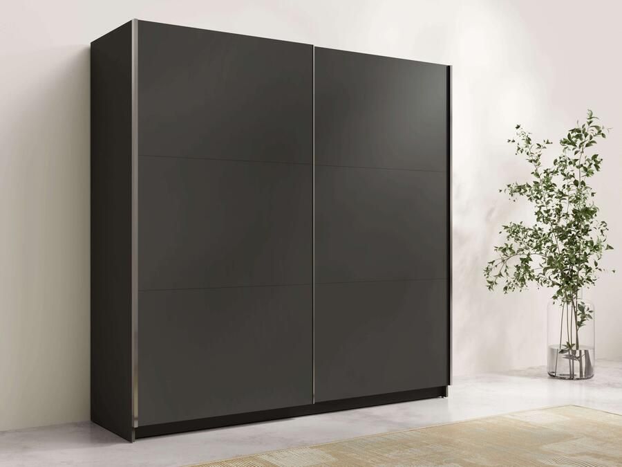 Home affaire Kledingkast Fresno met 5 planken en kledingstang Garderobe met 2 schuifdeuren B H D 150 207 62 cm - Foto 6