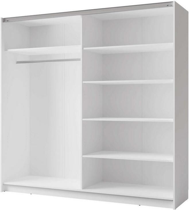 Home affaire Kledingkast Fresno met 5 planken spiegel en kledingstang - Foto 5