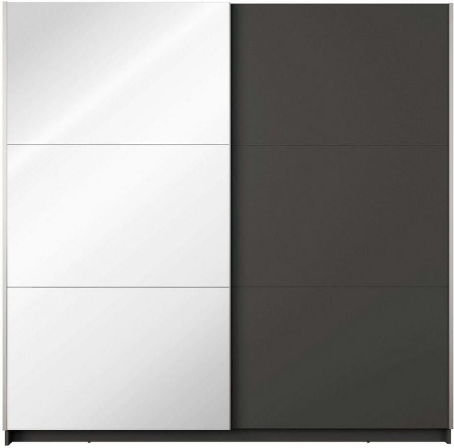 Home affaire Kledingkast Fresno met 5 planken spiegel en kledingstang