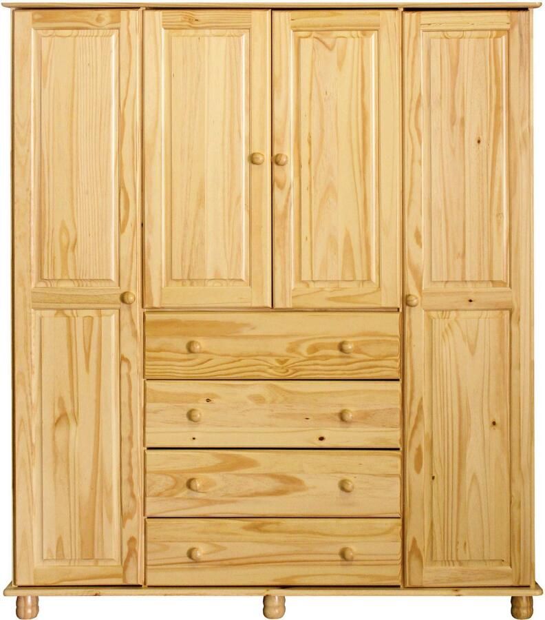 Home affaire Kledingkast gemaakt van massief grenenhout (1 stuk)