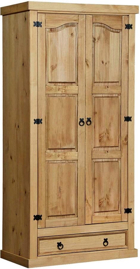 Home affaire Kledingkast Houten oppervlak honingkleurig gewaxed (1 stuk) - Foto 2