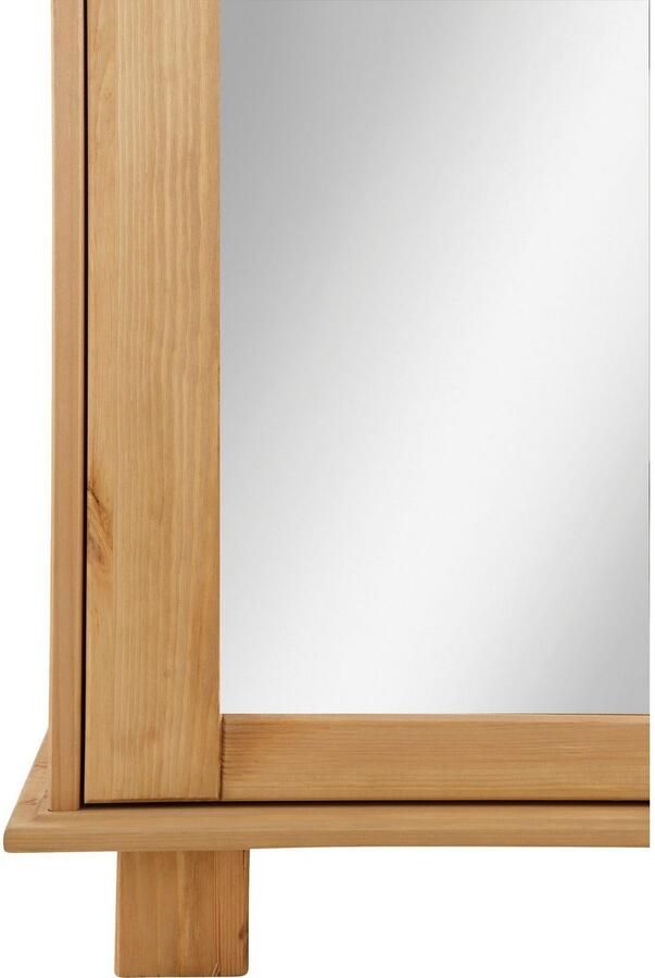Home affaire Kledingkast Indra van massief dennenhout met spiegel discreet ornament - Foto 3