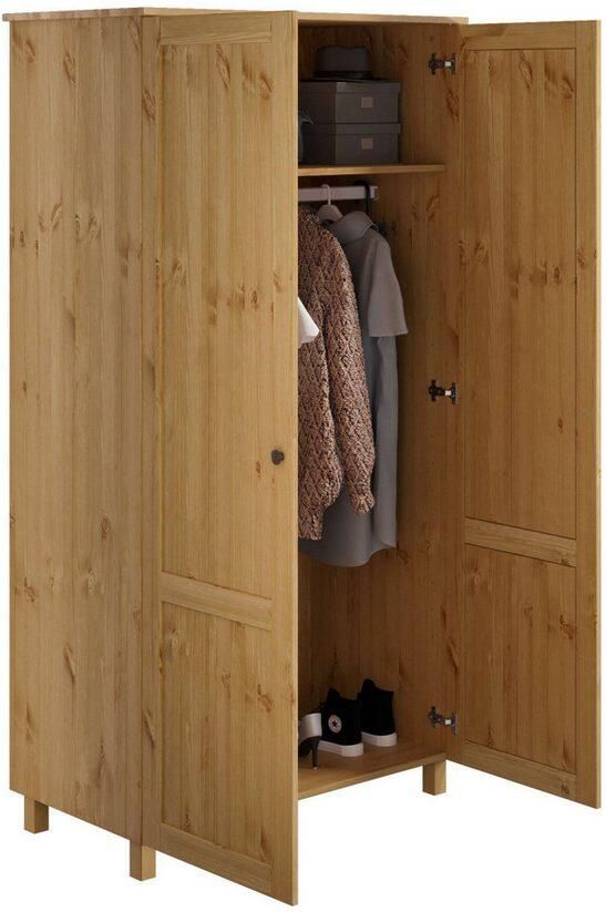 Home affaire Kledingkast Juventus Draai-deur kast met 2 deuren 97 cm breed van massief grenen fsc -gecertificeerd - Foto 5