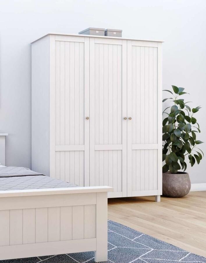 Home affaire Kledingkast Juventus Draai-deur kast met 3 deuren 143 cm breed van massief grenen fsc -gecertificeerd - Foto 7