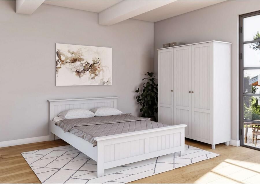 Home affaire Kledingkast Juventus Draai-deur kast met 3 deuren 143 cm breed van massief grenen fsc -gecertificeerd - Foto 2