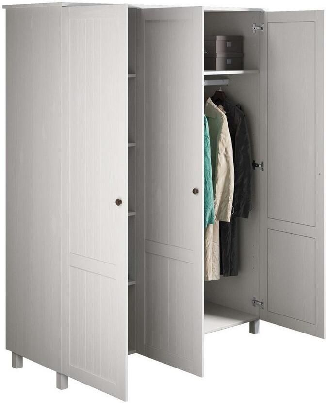 Home affaire Kledingkast Juventus Draai-deur kast met 3 deuren 143 cm breed van massief grenen fsc -gecertificeerd - Foto 3