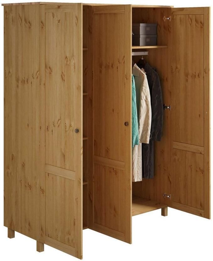 Home affaire Kledingkast Juventus Draai-deur kast met 3 deuren 143 cm breed van massief grenen fsc -gecertificeerd - Foto 3