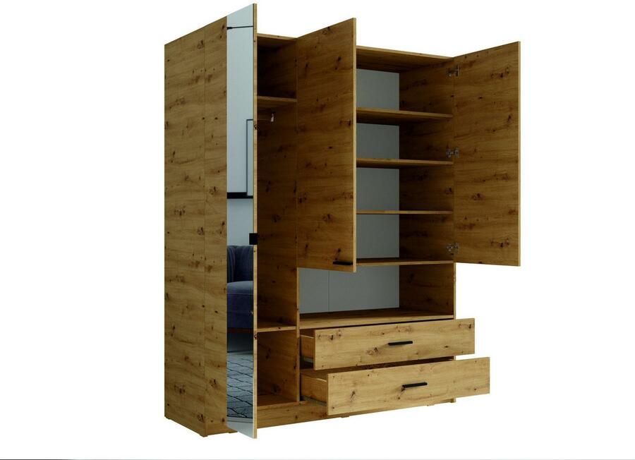 Home affaire Kledingkast LAREDO waskast complete binnenuitrusting afmetingen 158 3 200 5 55cm - Foto 6