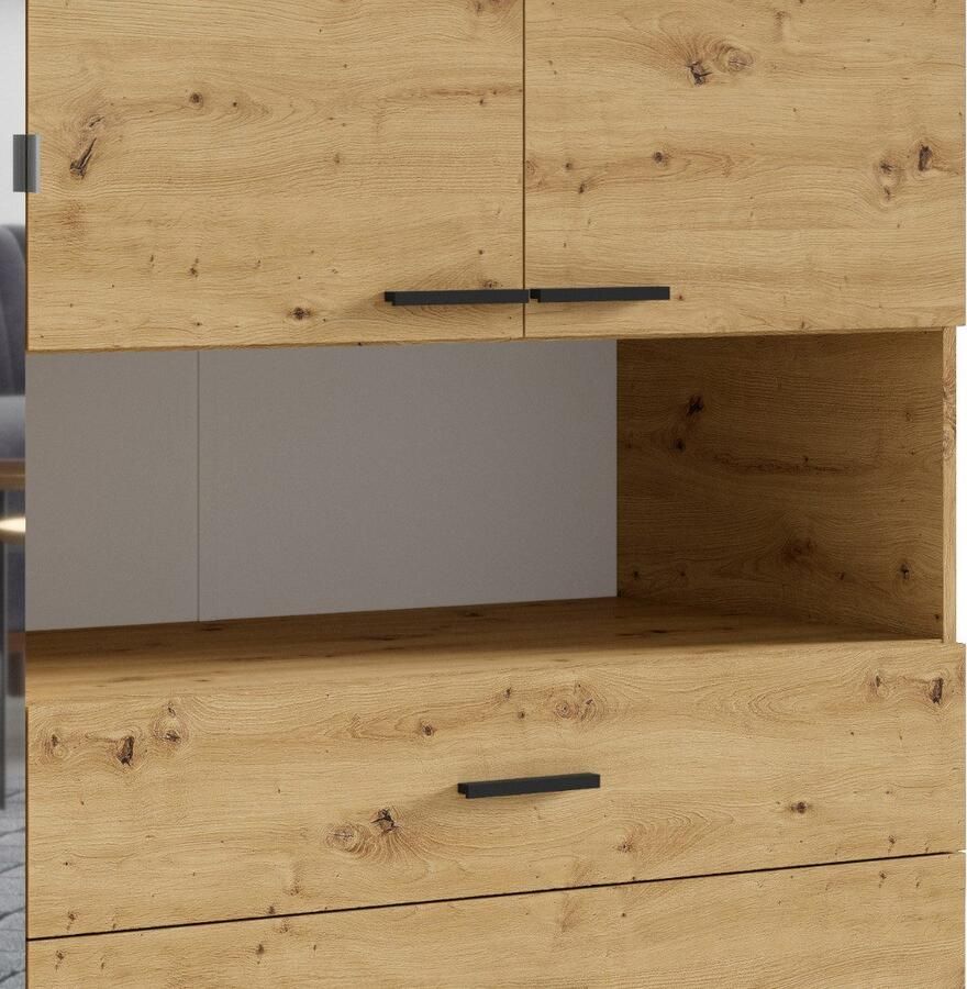 Home affaire Kledingkast LAREDO waskast complete binnenuitrusting afmetingen 158 3 200 5 55cm - Foto 2