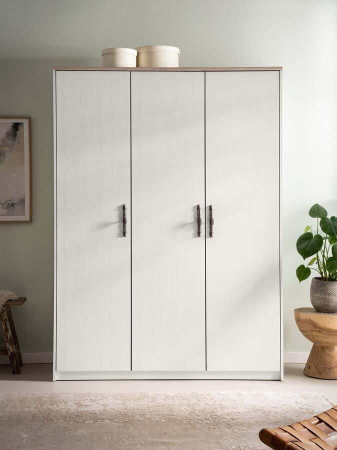 Home affaire Kledingkast LiLLE draaideurkast in landelijke stijl kast met metalen handgrepen - Foto 7