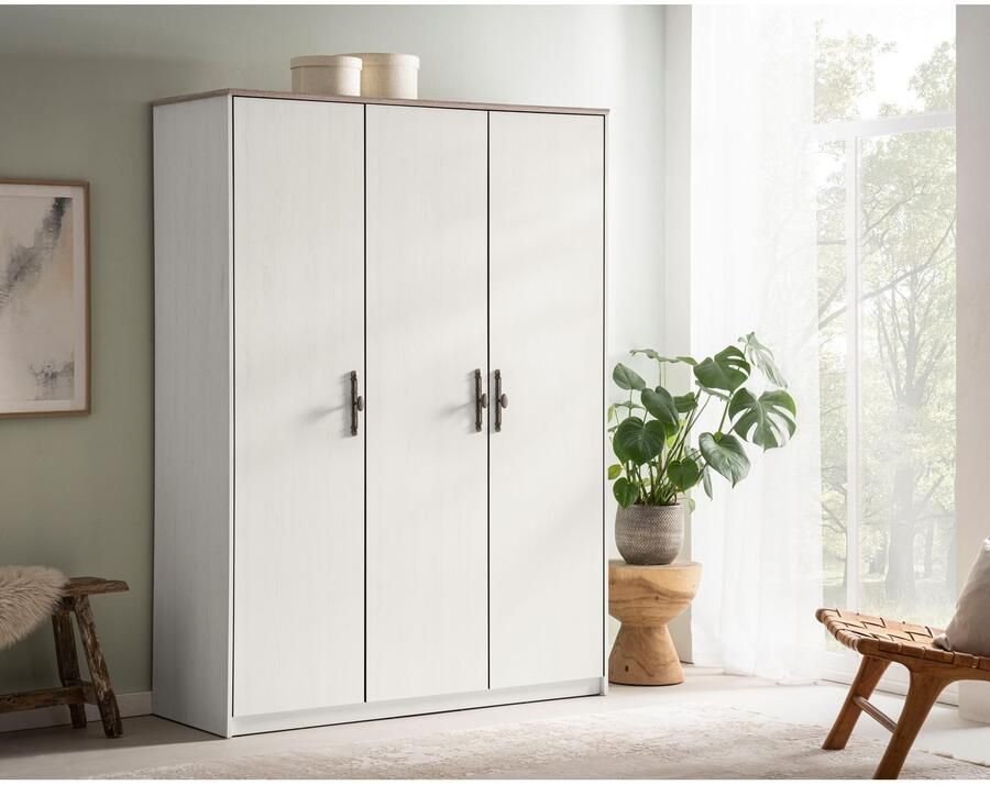 Home affaire Kledingkast LiLLE draaideurkast in landelijke stijl kast met metalen handgrepen - Foto 2